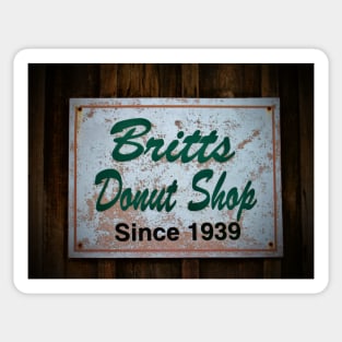 Britt's Donut Shop Sign 1 Sticker